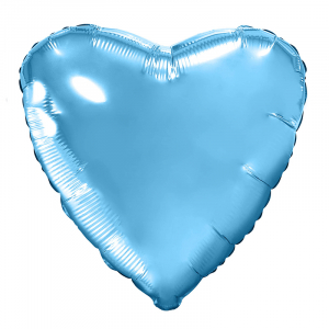 Фольгированное Сердце Холодный голубой - Шары и праздники