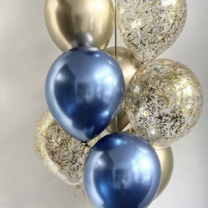 Набор шаров №22 " Синий с золотом "  - Шары и праздники