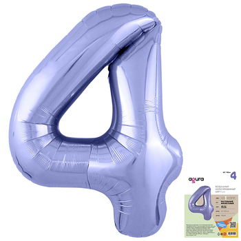 Цифра 4 Фиолетовая  - Шары и праздники